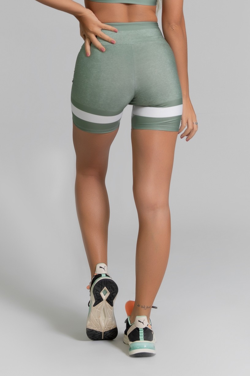 Short Fitness Meia Perna Estampa Digital Green Army | Ref: GO391