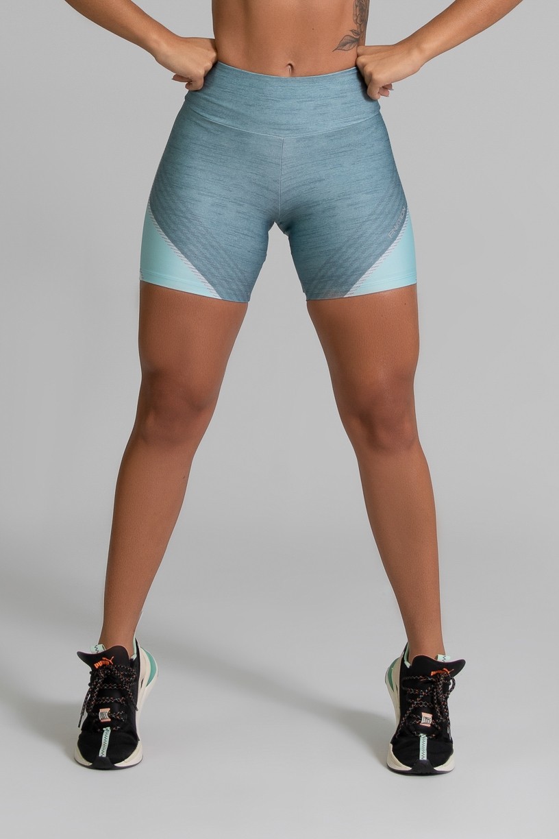 Short Fitness Meia Perna Estampa Digital Green Expose | Ref: GO338