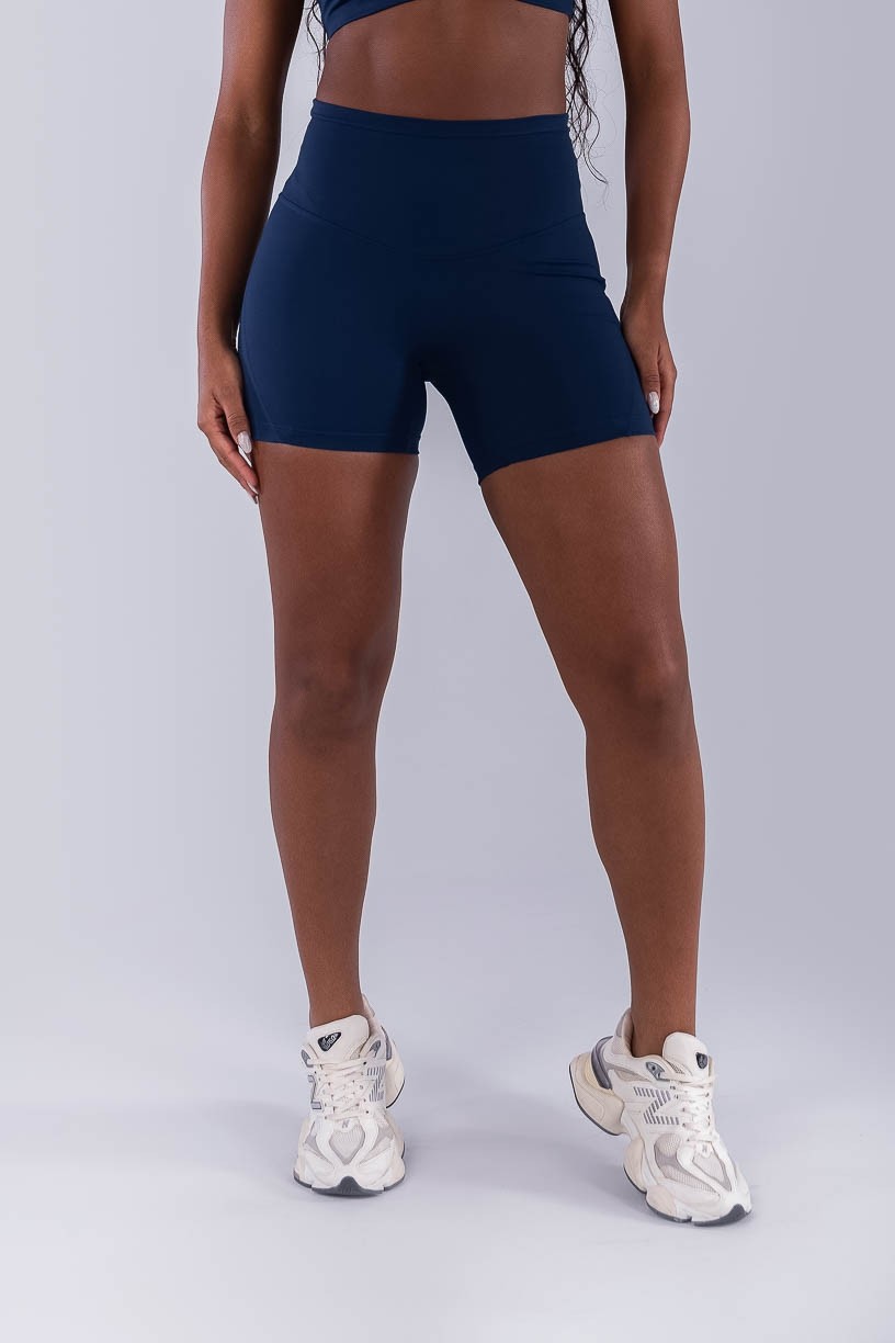 Short sem Gancho com Vira no Cós (Azul Marinho) | Ref: K4488-A