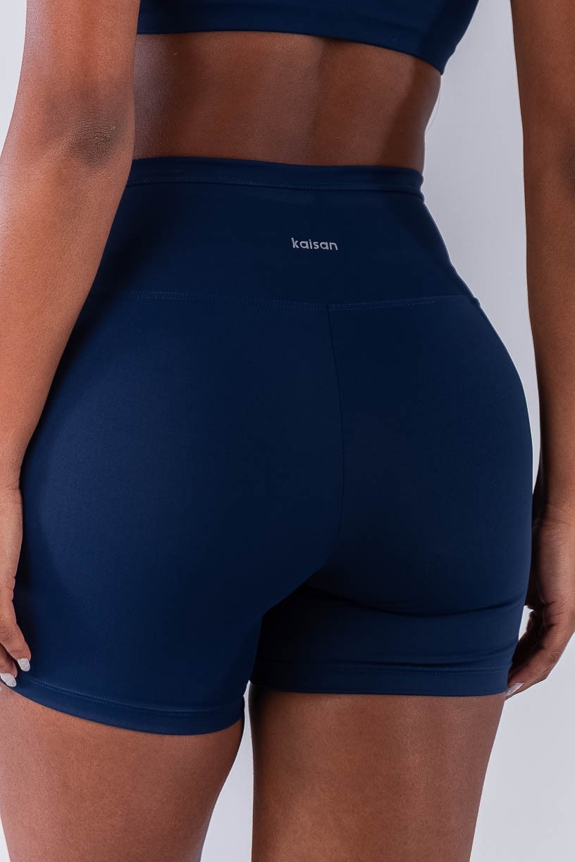 Short sem Gancho com Vira no Cós (Azul Marinho) | Ref: K4488-A