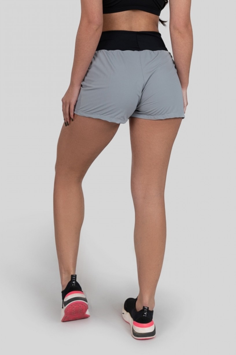 Short Soltinho (Cinza / Preto) | Ref: K3193-A