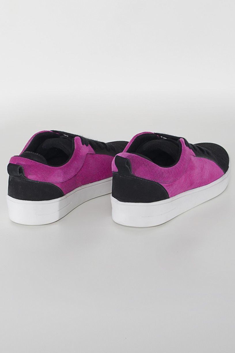 Mini Sneakers Nobuck Escama Rosa (Rosa / Preto) | Ref: KS-T60-001
