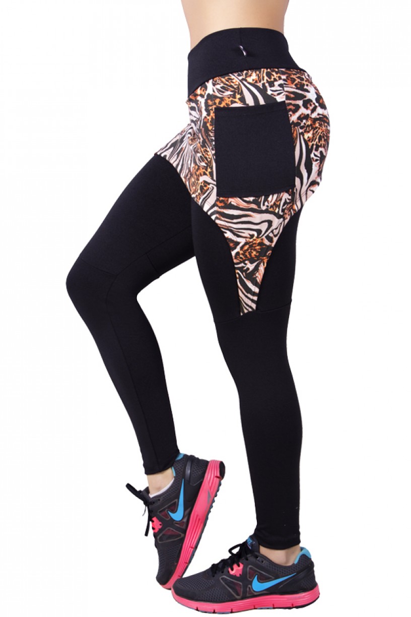 Legging Lisa com Tapa Bumbum Estampado e Bolso | Ref: F674