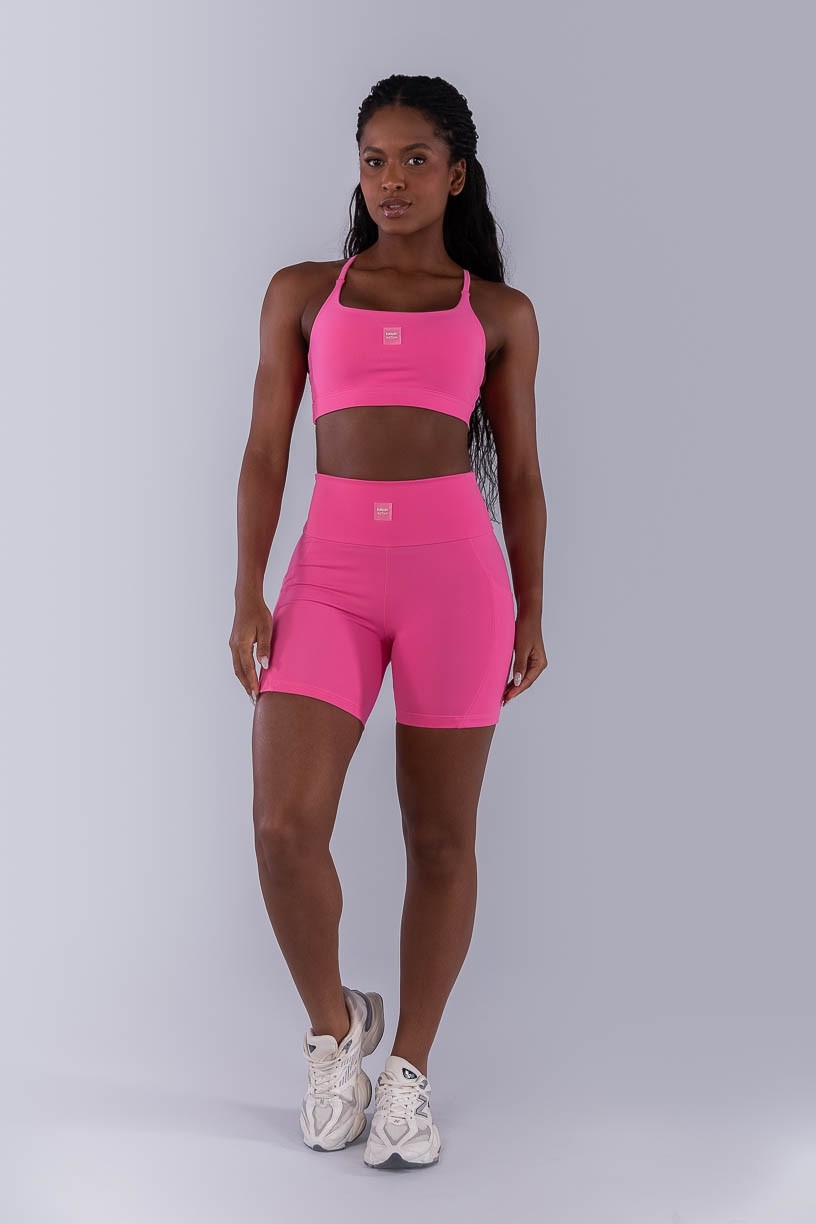 Top com Alças Cruzadas e Costas Abertas (Rosa Chiclete) | Ref: K4473-B