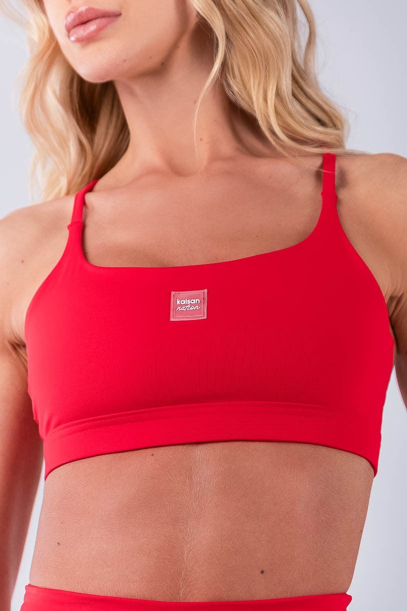 Top com Alças Cruzadas e Costas Abertas (Vermelho) | Ref: K4473-C