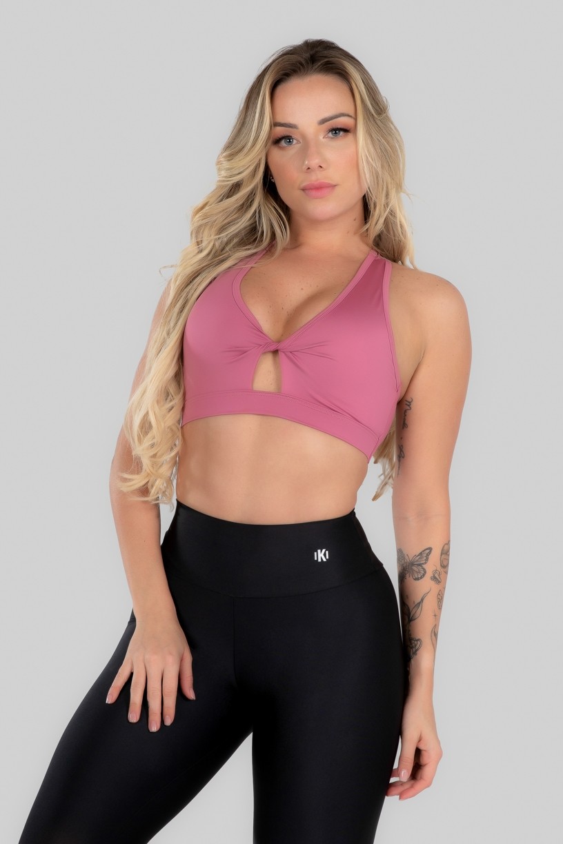 Top com Torcido Frontal (Rosa) | Ref: K2981-F 