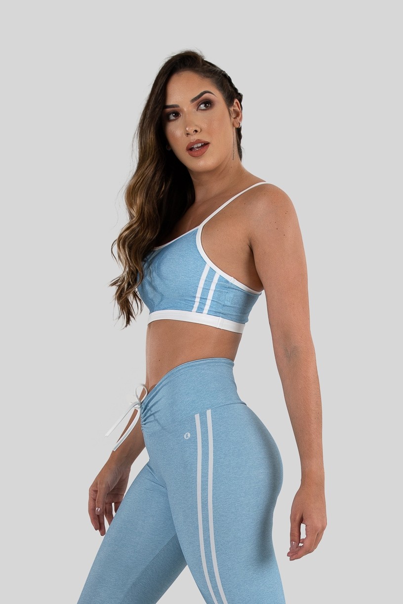 Top de Alcinha com Costas em Y Estampa Digital (Sport Stripes Blue)  Ref K3238-A