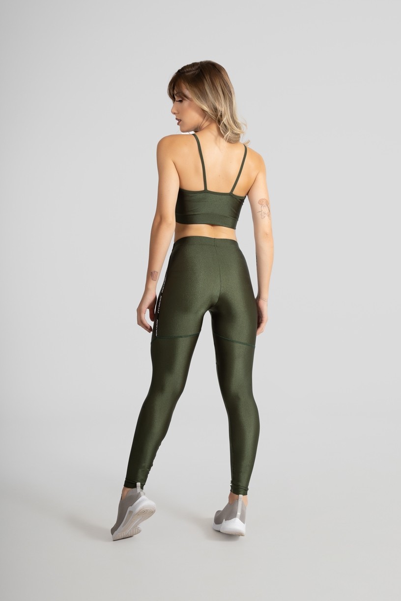 Top de Alcinha com Decote Arredondado (Verde Militar) | Ref: GO469-B