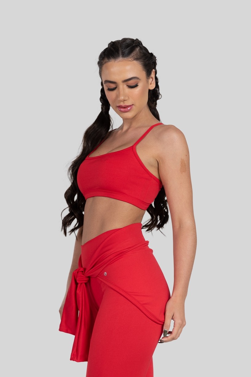 Top de Alcinha de Poliéster (Vermelho) | Ref: K3178-A