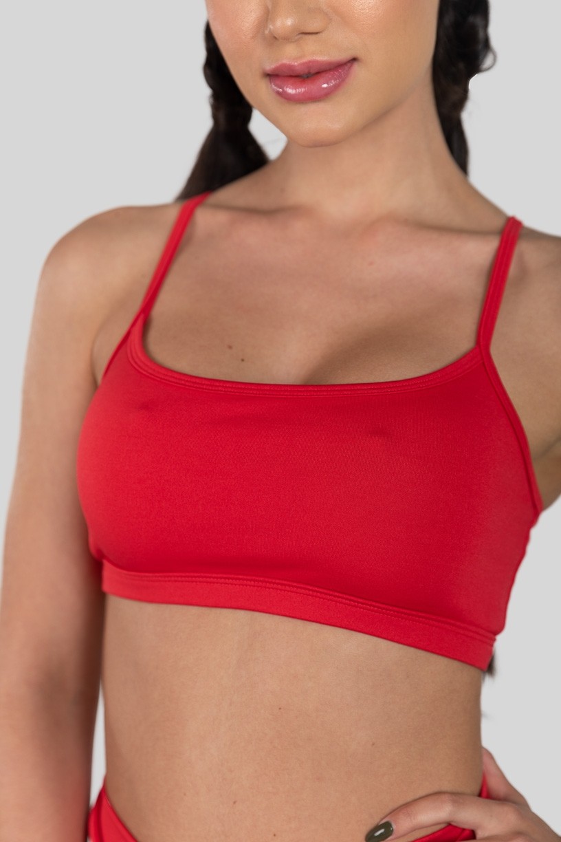 Top de Alcinha de Poliéster (Vermelho) | Ref: K3178-A