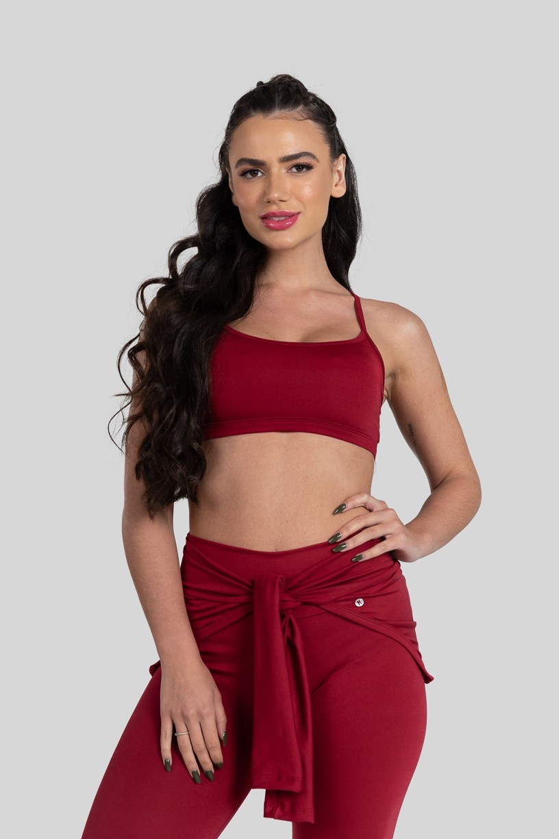 Top de Alcinha de Poliéster (Vinho) | Ref: K3178-D