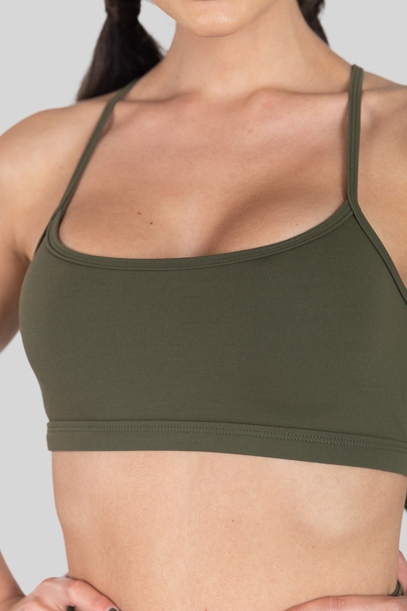 Top de Alcinha de Poliamida (Verde Militar)  Ref K3183-B