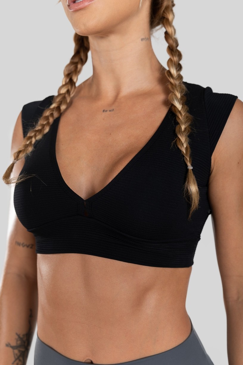 Top de Manguinha (Preto) | Ref: K3118-D