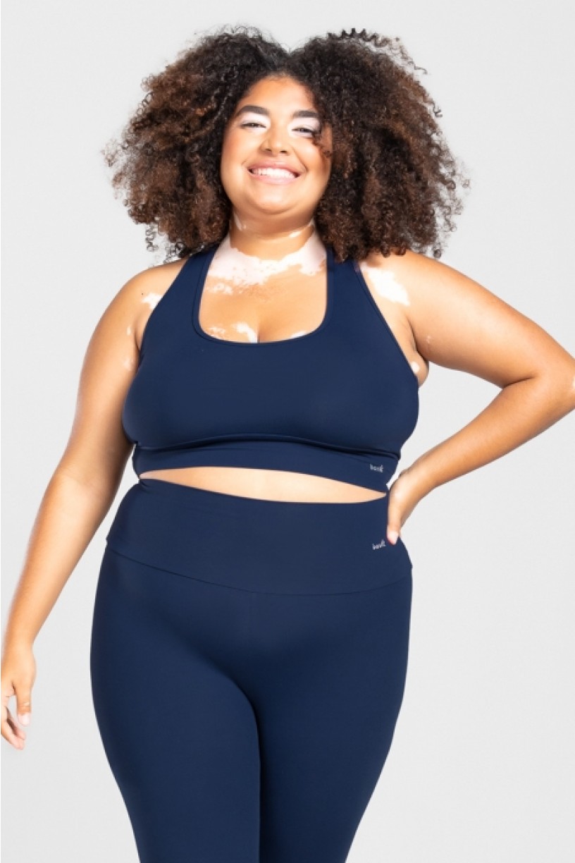 Top Nadador Básico Plus Size (Azul Marinho) | Ref: KP3079-B