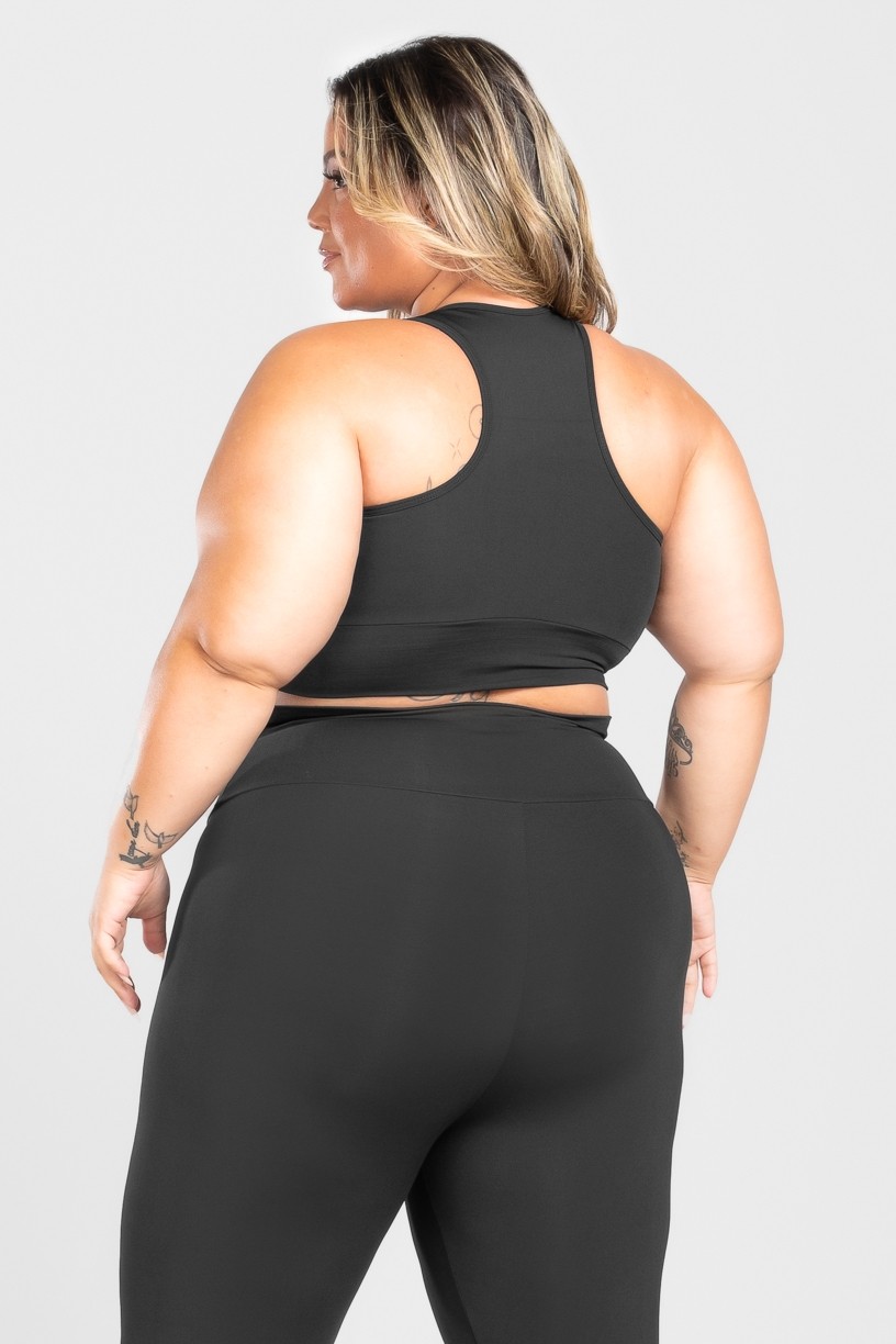 Top Nadador Básico Plus Size (Preto) | Ref: KP3079-A