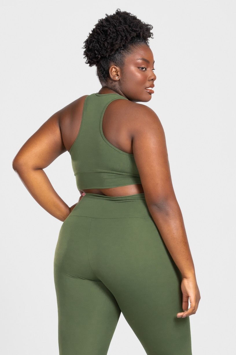 Top Nadador Básico Plus Size (Verde Militar) | Ref: KP3079-E