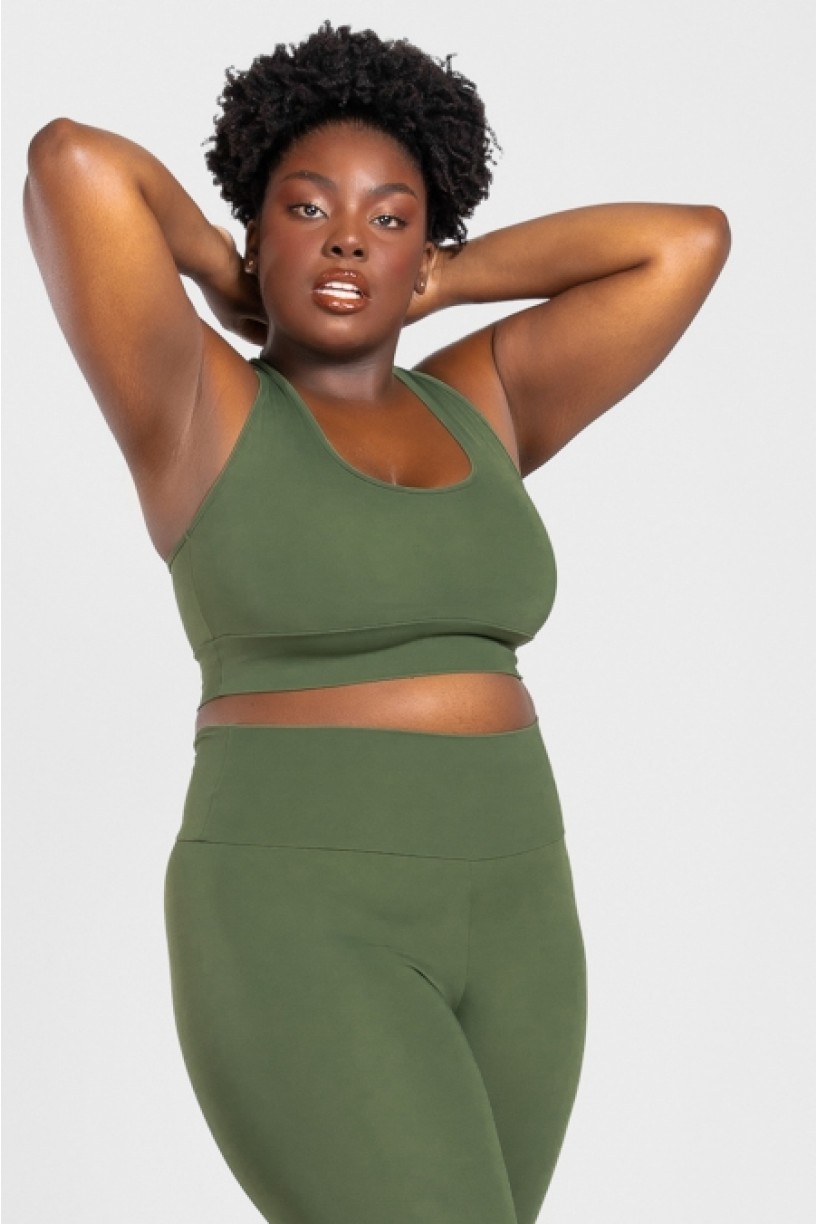 Top Nadador Básico Plus Size (Verde Militar) | Ref: KP3079-E