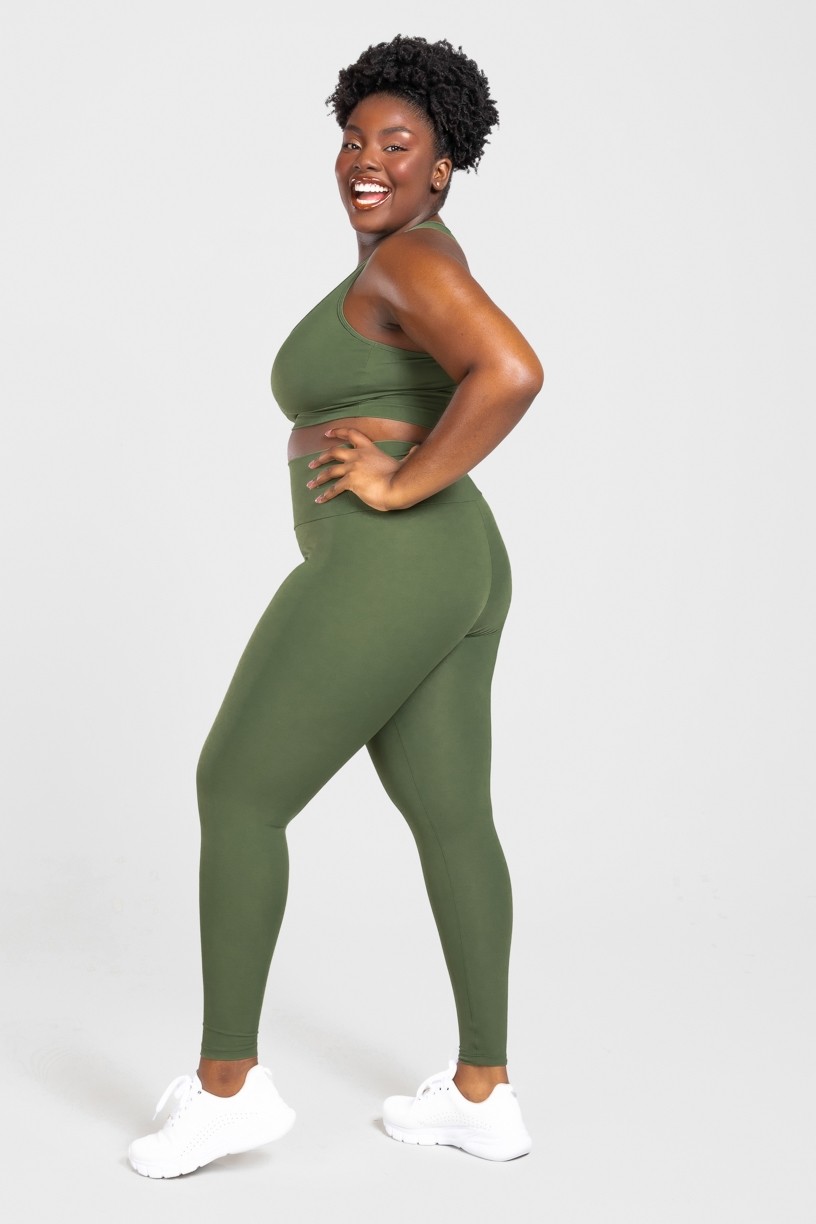 Top Nadador Básico Plus Size (Verde Militar) | Ref: KP3079-E