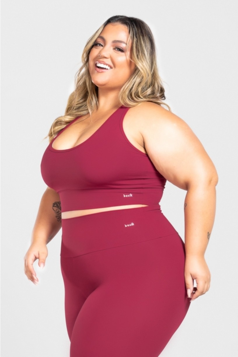 Top Nadador Básico Plus Size (Vinho) | Ref: KP3079-C
