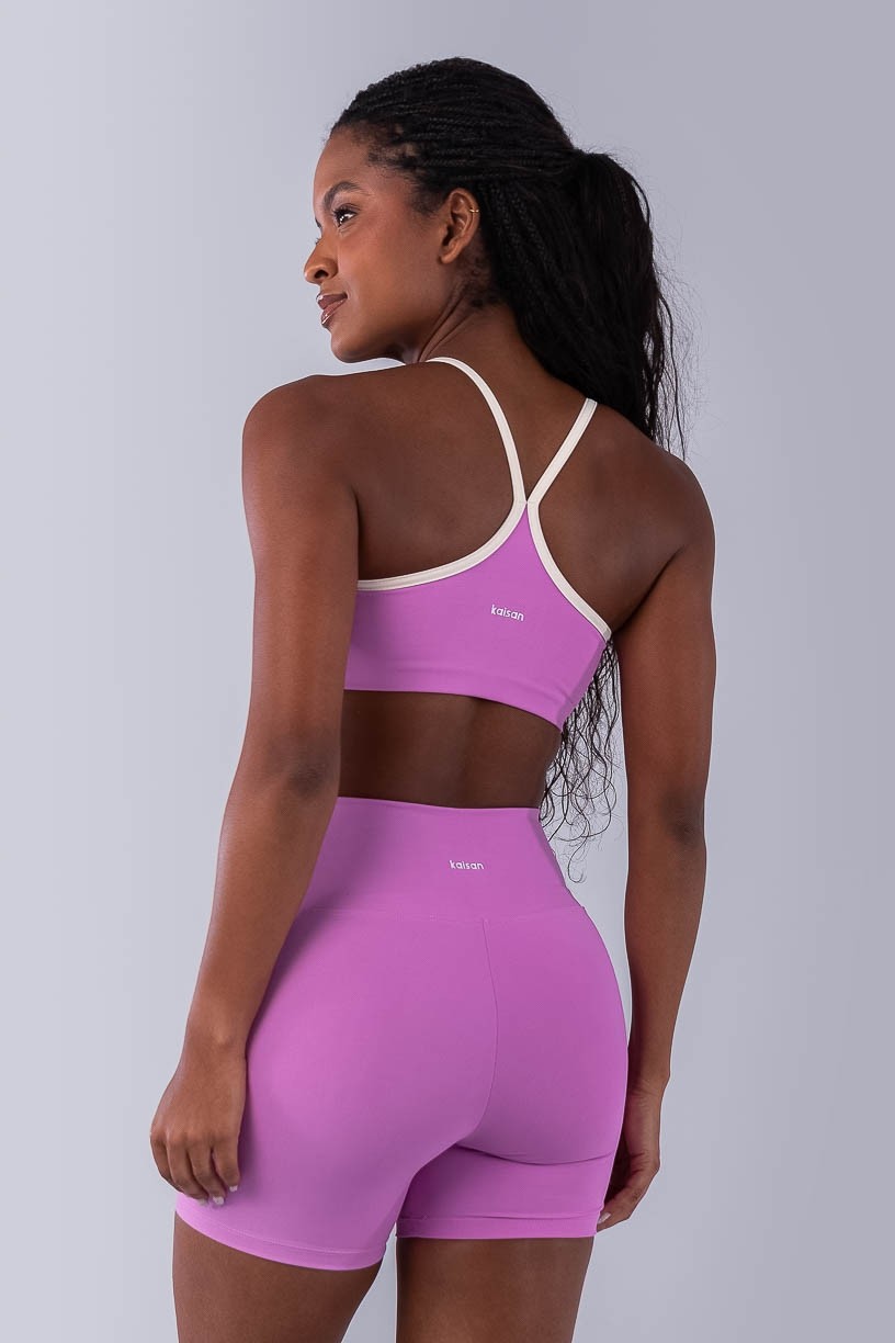 Top Nadador com Alças Contrastantes (Aurora / Off-White) | Ref: K4481-B