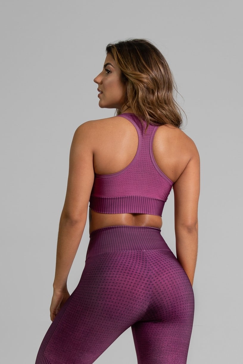 Top Nadador Fitness com Viés Estampa Digital Fashion Rose | Ref: GO333