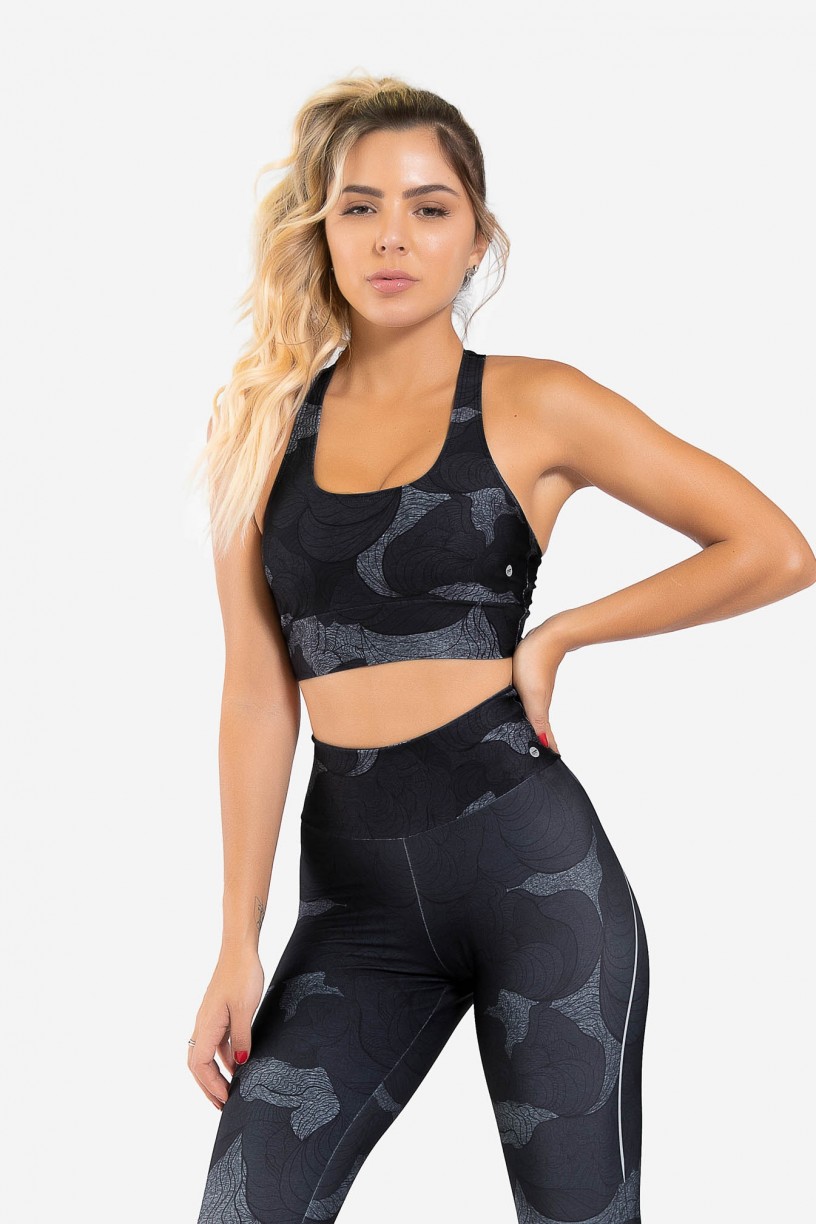 Top Nadador Fitness Estampa Digital Abstract Waves | Ref: GO184