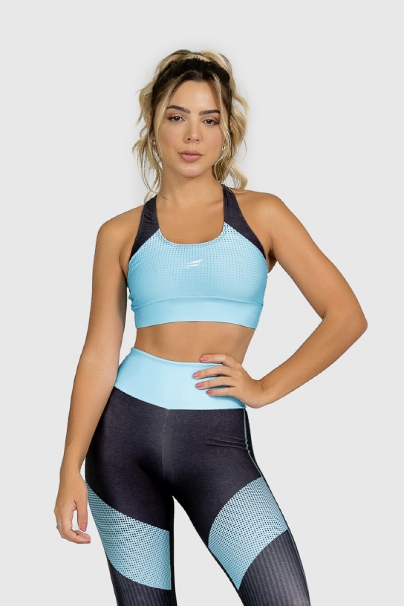 Top Nadador Fitness Estampa Digital Blue Points | Ref: GO277