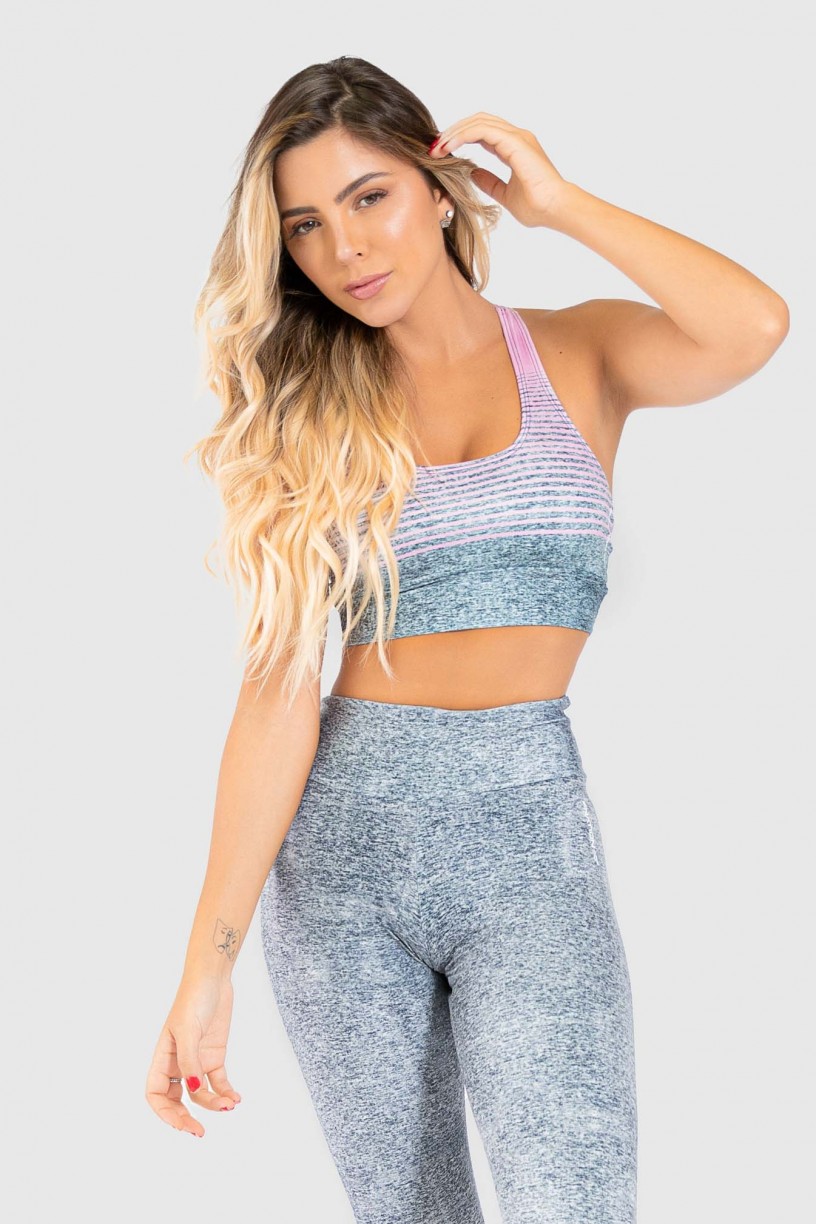 Top Nadador Fitness Estampa Digital Delicate Horizon | Ref: GO307