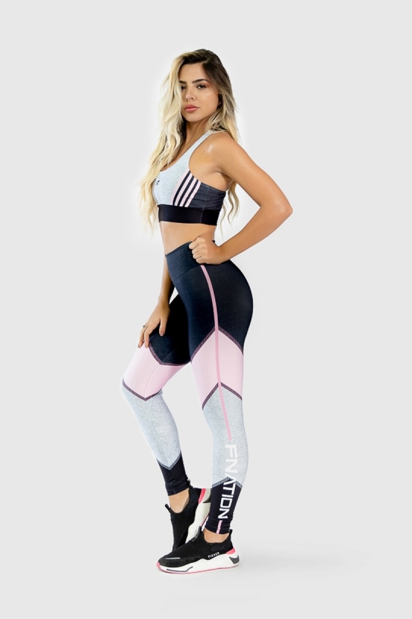 Top Nadador Fitness Estampa Digital Pink Arrow | Ref: GO273