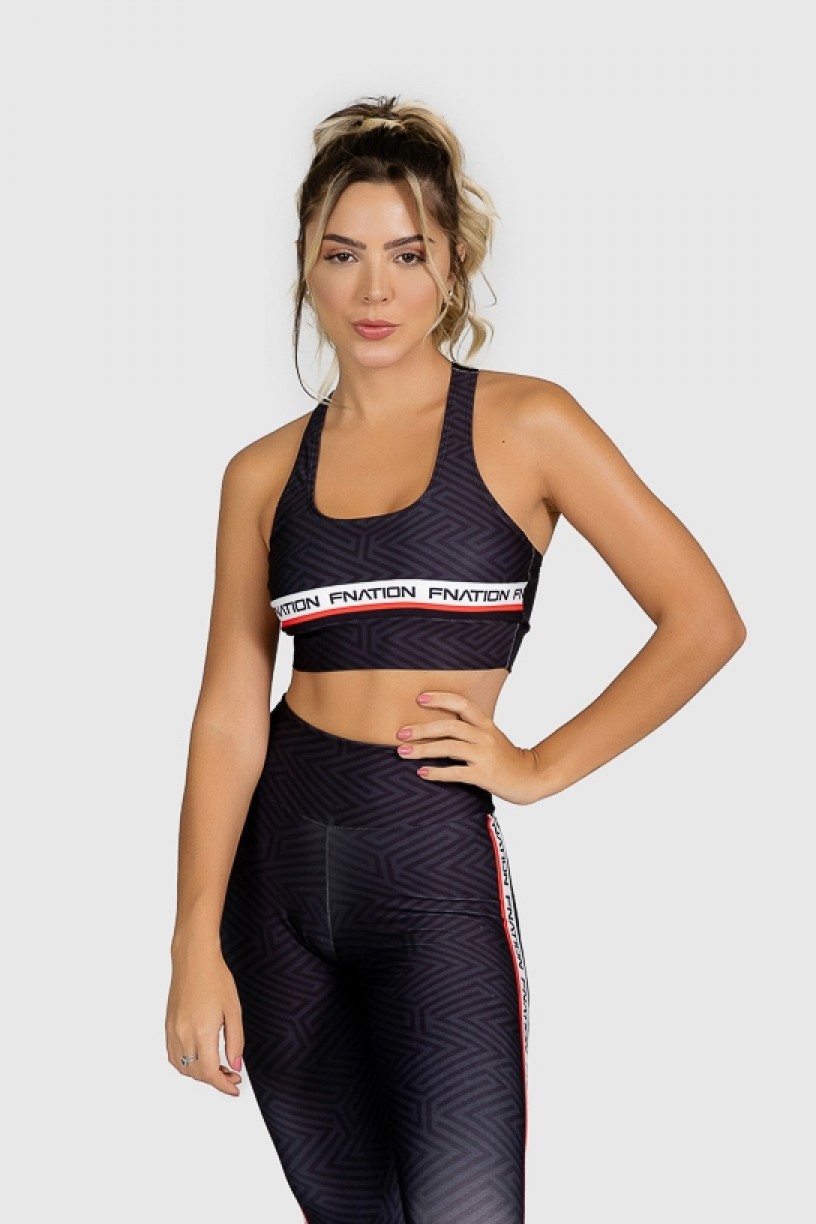 Top Nadador Fitness Estampa Digital Red Lines | Ref: GO325