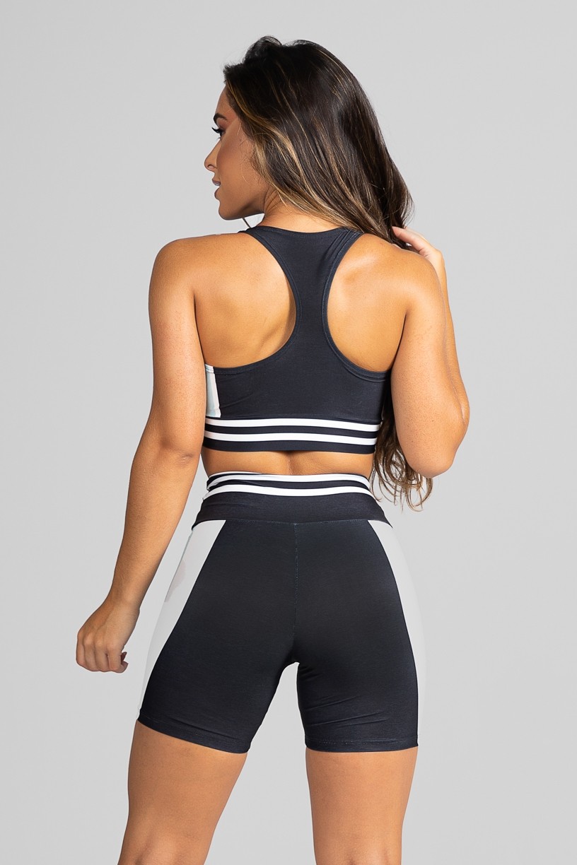 Top Nadador Fitness Estampa Digital White Stripes | Ref: GO183