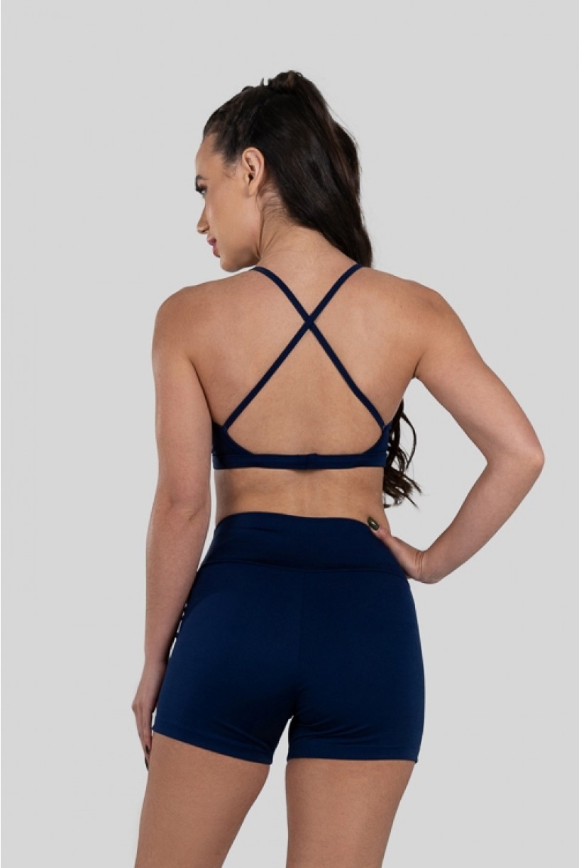 Top Strappy de Poliéster (Azul Marinho) | Ref: K3179-C