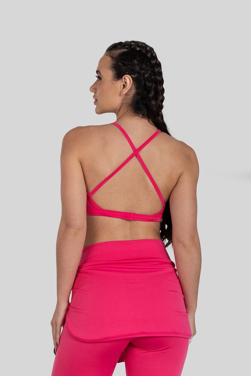 Top Strappy de Poliéster (Rosa Pink) | Ref: K3179-B