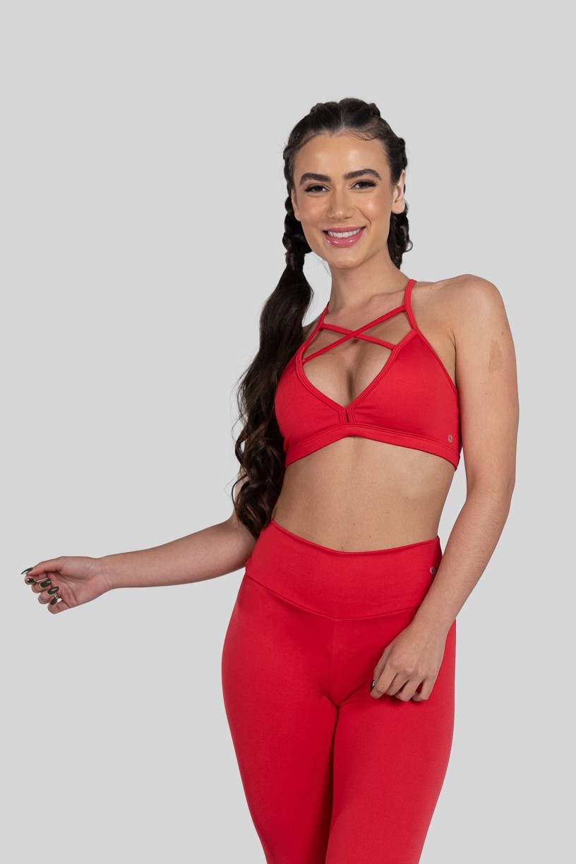 Top Strappy de Poliéster (Vermelho) | Ref: K3179-A