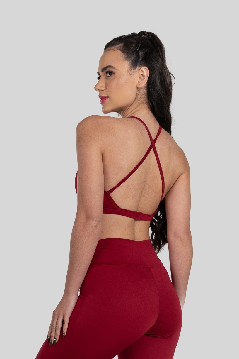 Top Strappy de Poliéster (Vinho) | Ref: K3179-D