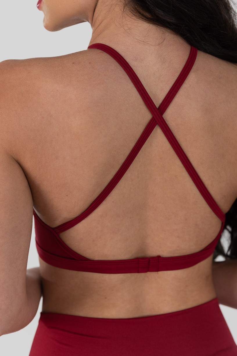 Top Strappy de Poliéster (Vinho) | Ref: K3179-D