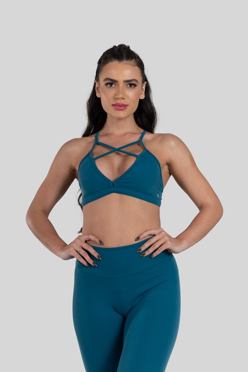 Top Strappy de Poliamida (Azul Petróleo)  Ref K3184-A