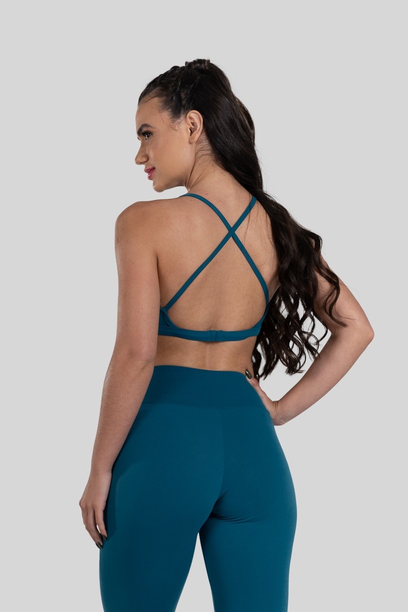 Top Strappy de Poliamida (Azul Petróleo)  Ref K3184-A