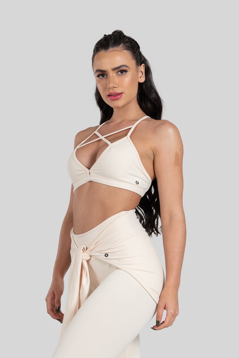 Top Strappy de Poliamida (Bege)  Ref K3184-D