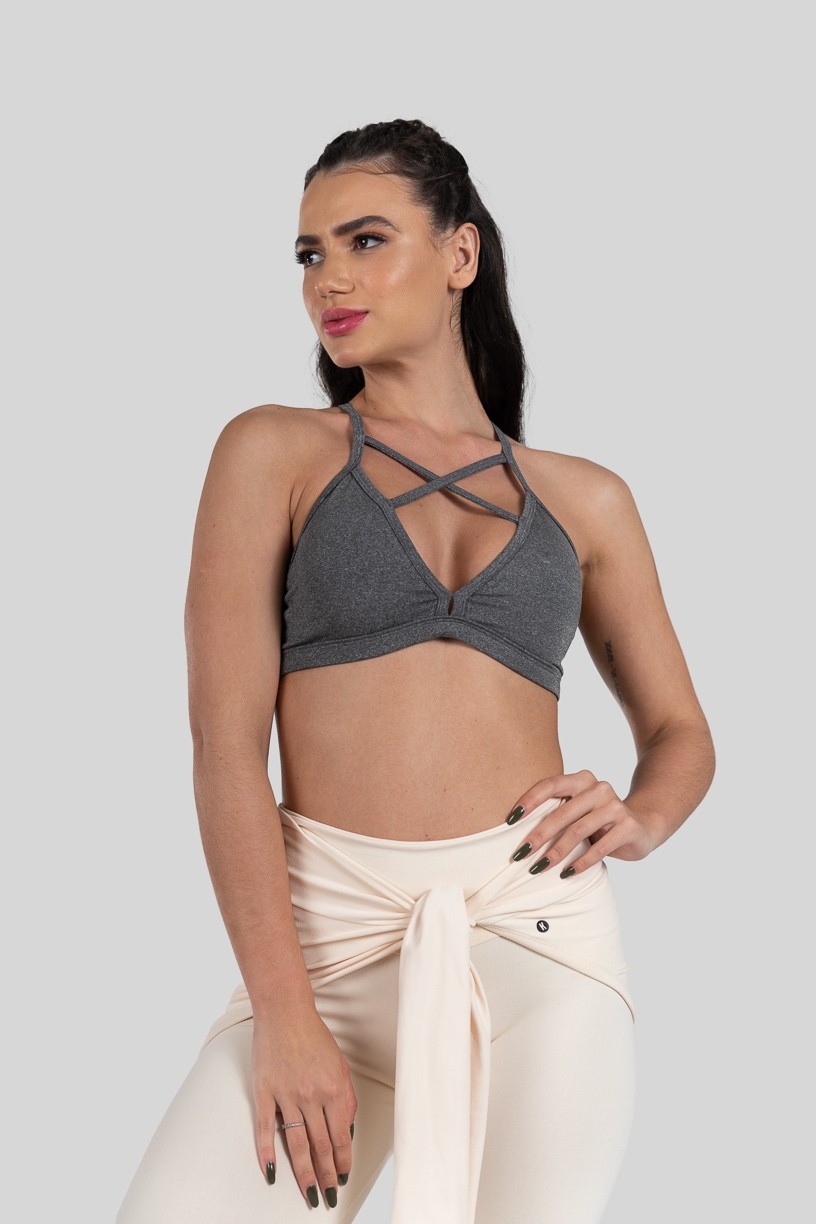 Top Strappy Mescla (Cinza) Ref K3176-A 