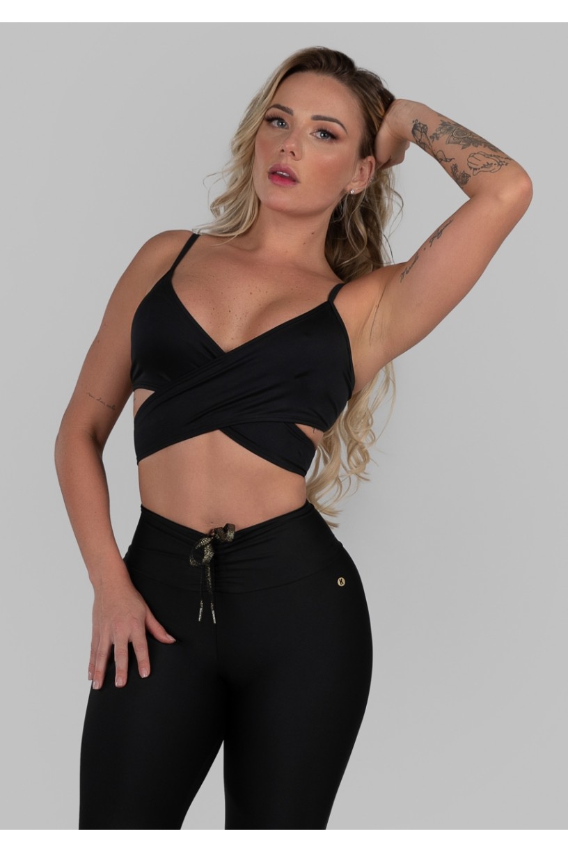 Top Transpassado com Regulagem (Preto) | Ref: K2987-A