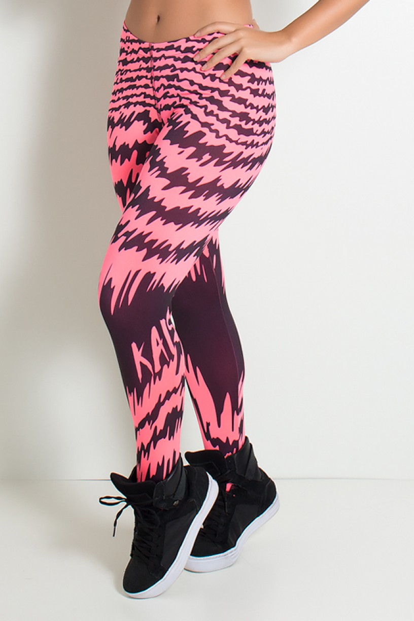 Legging Sublimada PRO (Frequência Rosa Neon) | Ref: NTSP14-002