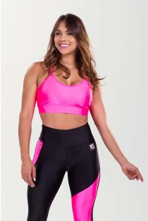 Top Básico Alças Unidas (Rosa Neon) | Ref: K3534-B