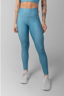 Calça Legging Estampa Digital com Cós Duplo (Azul Petróleo) | Ref: K3600-N