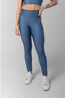 Calça Legging Estampa Digital com Cós Duplo (Azul Marinho) | Ref: K3600-Q