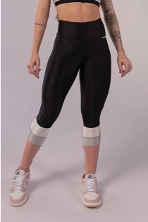 Calça Legging com Recorte Simétrico (Preto / Prata / Off-White / Rosa) | Ref: K3642-A