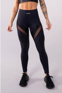 Calça Legging com Recortes Cirrê (Preto) | Ref: K3443-A