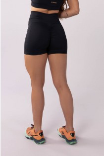 Short com Franzido e Bolso (Preto) | Ref: K3446-A