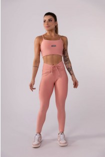 Calça Legging com Franzido no Cós (Rosa) | Ref: K3573-B