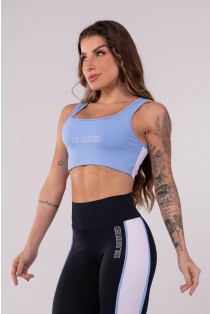 Top Bicolor Quadrado (Azul / Branco) | Ref: K3612-B